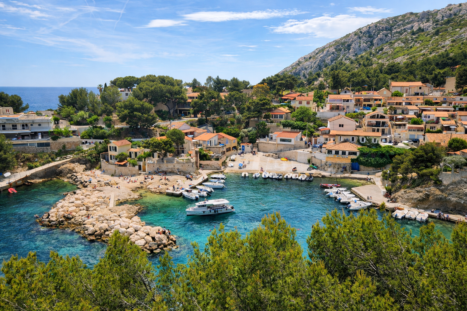 Niolon Village-méditerranéenne-au-bord-de-la-mer Niolon village